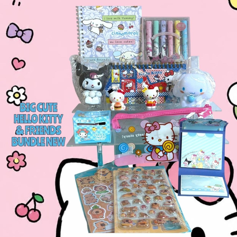 Hello Kitty and friends CHARACTER MIXED STATIONERY  LOT BUNDLE NEW
